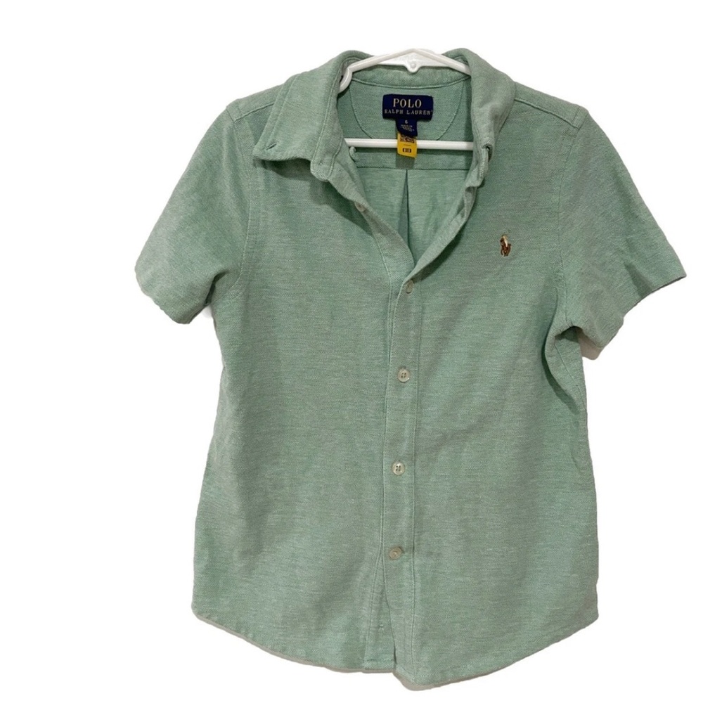Polo Ralph Lauren Light Green Short Sleeve Kids Boys Size 6